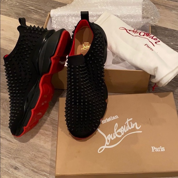 spike sock donna red sole sneakers